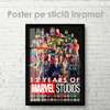 Poster - Heroes from Marvel, 60 x 90 см, Framed poster on glass