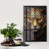 Poster - Golden tiger, 45 x 90 см, Framed poster on glass, Animals