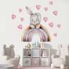 Wall decals, Watercolor Bunny and Rainbow, SET-M