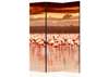 Screen with pink flamingos at sunset., 7