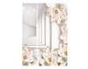 Screen - White flowers with gold elements on the wall of white walls, 7