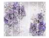 Ширма - Фиолетовые цветы на белом фоне, 3