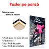 Poster - Fată care repară o mașină, 30 x 45 см, Panza pe cadru, Diverse