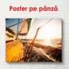 Poster - Plimbarea pe mare la apusul, 90 x 60 см, Poster înrămat
