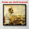 Постер - Старинный Париж, 100 x 100 см, Постер в раме, Винтаж