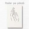 Постер - Руки, 60 x 90 см, Постер на Стекле в раме, Минимализм