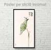 Poster - Leaf and insect, 45 x 90 см, Framed poster on glass, Botanical