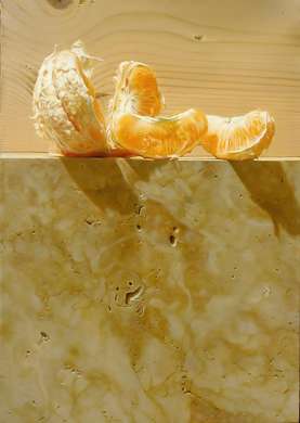 Постер - Дольки мандарина, 30 x 45 см, Холст на подрамнике