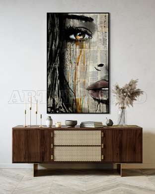 Poster - The tender look, 30 x 60 см, Framed poster, Glamour