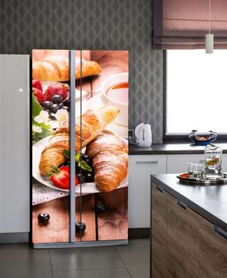 3D door sticker, Croissants, 60 x 90cm