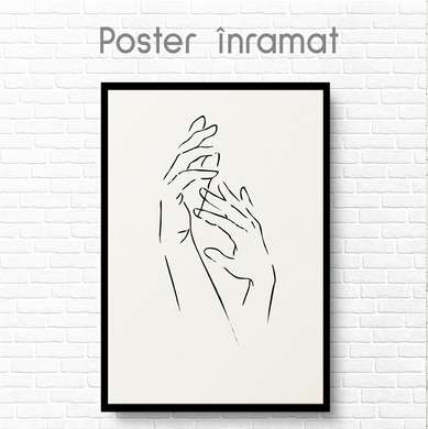 Poster - Mâinile, 30 x 45 см, Panza pe cadru