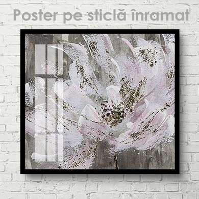 Poster - Abstract flower, 40 x 40 см, Canvas on frame, Flowers