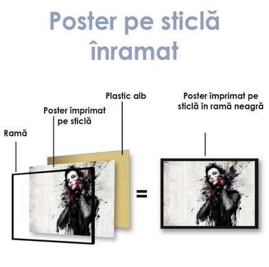 Poster - Imagine grafică a unei fete, 60 x 30 см, Panza pe cadru