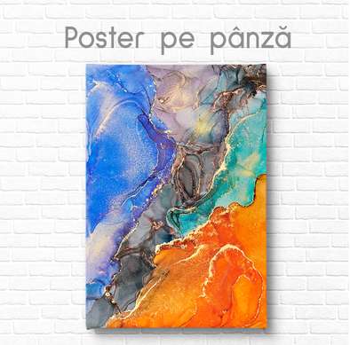Poster - Culorile curcubeului, 60 x 90 см, Poster inramat pe sticla