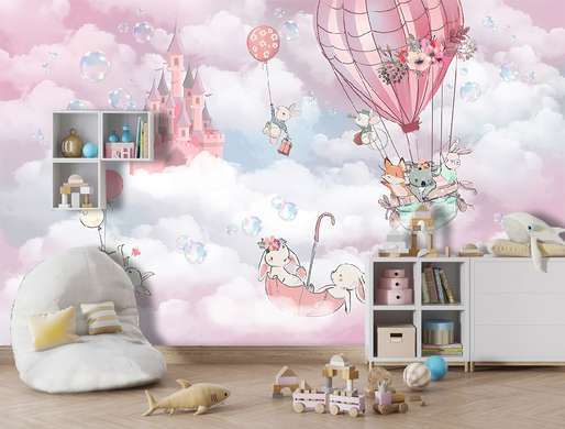 Nursery Wall Mural - Cute animals in a fairy tale world