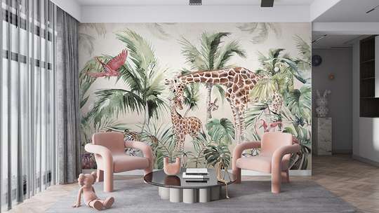 Wall mural - Giraffes in the jungle