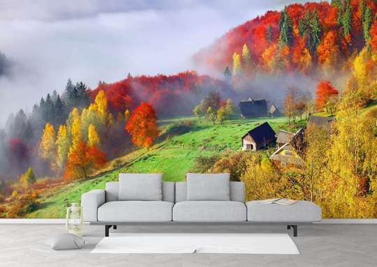 Wall Mural - Village in the mountains