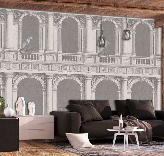 Wall Mural - Gray arches