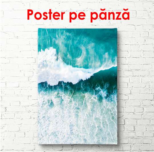 Poster - Ocean wave, 50 x 75 см, Framed poster on glass