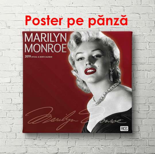 Poster, Marilyn Monroe pe copertă, 40 x 40 см, Panza pe cadru