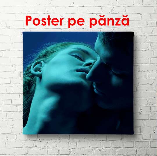Poster - Kiss a guy and a girl, 100 x 100 см, Framed poster, Nude