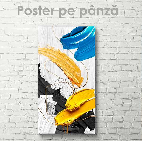 Poster - Pictura in ulei 2, 30 x 60 см, Panza pe cadru, Abstracție