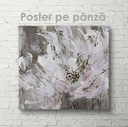 Постер - Абстрактный цветок, 40 x 40 см, Холст на подрамнике
