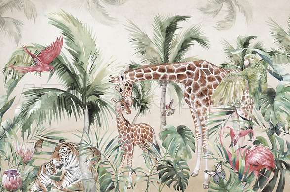 Wall mural - Giraffes in the jungle