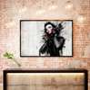 Poster - Graphic image of a girl, 90 x 45 см, Framed poster on glass, Fantasy
