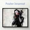Poster - Graphic image of a girl, 90 x 45 см, Framed poster on glass, Fantasy