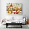 Poster - Table with bottles of wine, 90 x 60 см, Framed poster, Provence