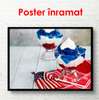 Poster - American sweets 2, 90 x 60 см, Framed poster on glass, Food and Drinks