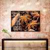 Poster - Coffee beans with cinnamon, 90 x 60 см, Framed poster
