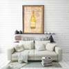 Poster - Yellow bottle on a beige background, 60 x 90 см, Framed poster, Provence