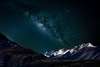 Wall Mural - Milky way over mountain landscape
