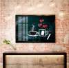 Poster - Coffee and tea love, 90 x 60 см, Framed poster, Different