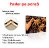 Poster - Coffee beans with cinnamon, 90 x 60 см, Framed poster on glass, Food and Drinks