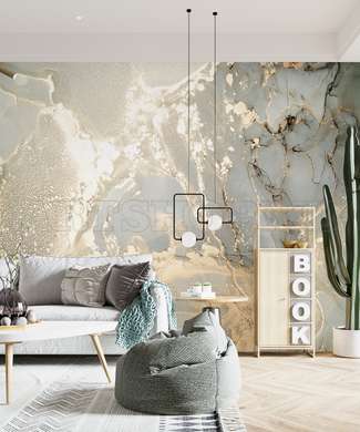 Wall mural - Gold with silver