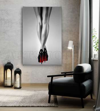 Poster - Woman Legs, 60 x 90 см, Framed poster on glass, Nude