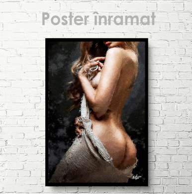 Poster - Dezgolită frumos, 30 x 45 см, Panza pe cadru, Nude
