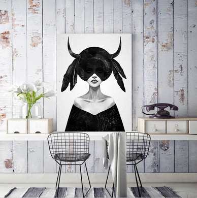Poster - Maleficent, 60 x 90 см, Framed poster on glass