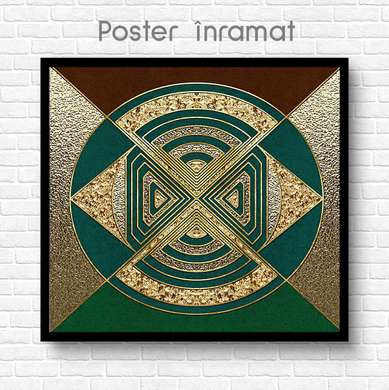Poster - Geometrie abstractă, 40 x 40 см, Panza pe cadru
