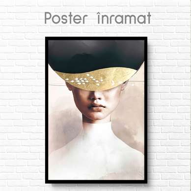 Постер - Прикрытый взгляд 2, 60 x 90 см, Постер на Стекле в раме