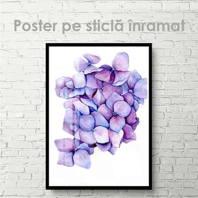 Poster - Flori violete, 30 x 45 см, Panza pe cadru, Flori