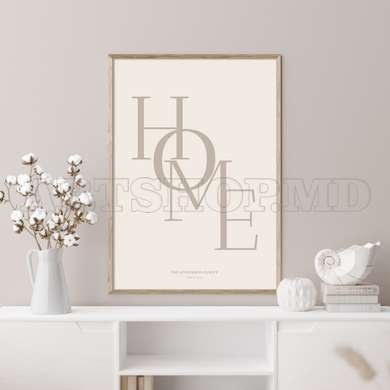 Poster - Home, 60 x 90 см, Framed poster on glass, Quotes