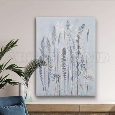 Poster - Gray plants, 30 x 45 см, Canvas on frame, Botanical