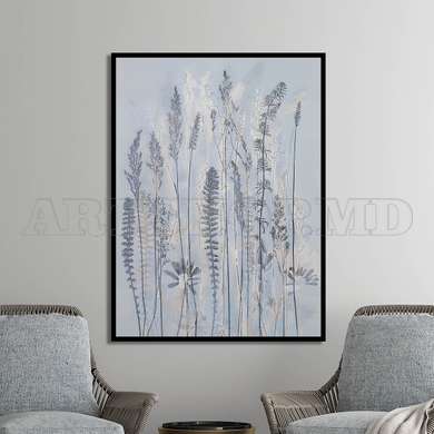 Poster - Gray plants, 30 x 45 см, Canvas on frame, Botanical