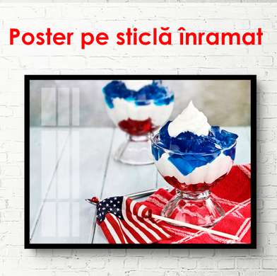 Poster - Dulciuri americane, 90 x 60 см, Poster înrămat, Alimente și Băuturi