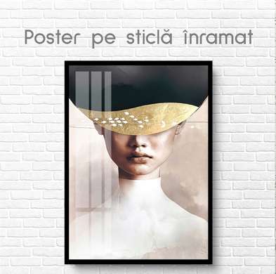 Poster - Privirea ascunsă 2, 60 x 90 см, Poster inramat pe sticla