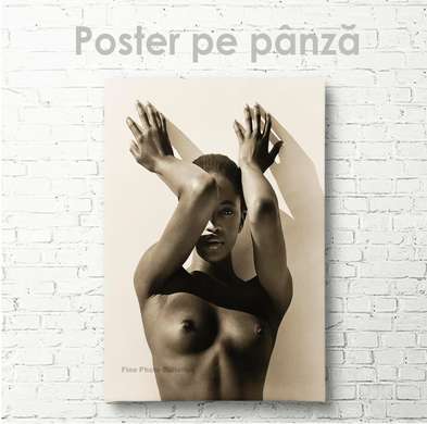 Постер - Африканский НЮ, 30 x 45 см, Холст на подрамнике, Ню